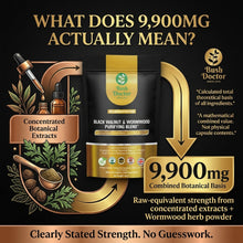 将图片加载到图库查看器,Black Walnut Wormwood Clove Garlic Pumpkin Seed 10-in-1 Herbal Capsules Vegan