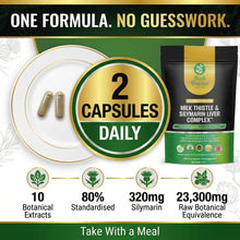 将图片加载到图库查看器,Milk Thistle 80% Silymarin 10-in-1 Artichoke Dandelion Turmeric 23300mg Caps