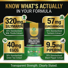 将图片加载到图库查看器,Milk Thistle 80% Silymarin 10-in-1 Artichoke Dandelion Turmeric 23300mg Caps