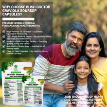 Load image into Gallery viewer, Graviola Soursop Extract Capsules | 10,000mg Equivalent | 20:1 High-Potency Extract | Immune, Energy, and Wellness Support / DR Congo Rainforest Relief