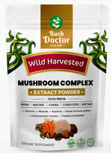 Load image into Gallery viewer, Mushroom Complex Lion's Mane Chaga Cordyceps Reishi Maitake Shiitake Powder