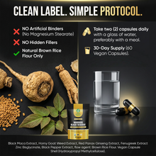Load image into Gallery viewer, WARRIOR BLACK RESERVE™ | Elite 10:1 Male Wellness &amp; Stamina Protocol
