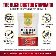 Carregar imagem no visualizador da galeria, Korean Red Ginseng Extract Powder – 100% Pure 6-Year-Old Red Panax Ginseng | 20:1 High-Potency Extract | Energy, Focus, and Immune Support
