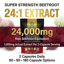 将图片加载到图库查看器，Beetroot Extract Capsules 24000mg Super Strength 24:1 Vegan Supplement
