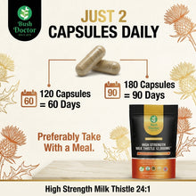 将图片加载到图库查看器，Milk Thistle 12000mg 80% Silymarin Choline High Strength 120 180 Vegan Capsules

