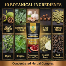 将图片加载到图库查看器，Black Walnut Wormwood Clove Garlic Pumpkin Seed 10-in-1 Herbal Capsules Vegan
