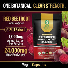 将图片加载到图库查看器，Beetroot Extract Capsules 24000mg Super Strength 24:1 Vegan Supplement
