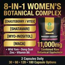 将图片加载到图库查看器，Chasteberry Vitex Agnus Castus Shatavari Myo-Inositol Maca B6 Zinc Women's Complex Vegan Caps
