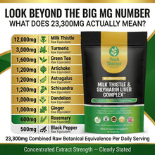 将图片加载到图库查看器，Milk Thistle 80% Silymarin 10-in-1 Artichoke Dandelion Turmeric 23300mg Caps
