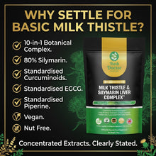 将图片加载到图库查看器，Milk Thistle 80% Silymarin 10-in-1 Artichoke Dandelion Turmeric 23300mg Caps
