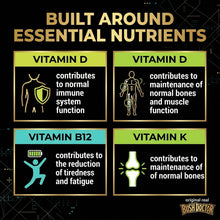 将图片加载到图库查看器，Vitamin D3 4000IU, K2 MK7, Magnesium Bisglycinate &amp; Vitamin B12 Vegan Capsules
