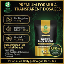 将图片加载到图库查看器，Horny Goat Weed Black Maca Korean Ginseng Fenugreek 10:1 Zinc B12 60 Capsules
