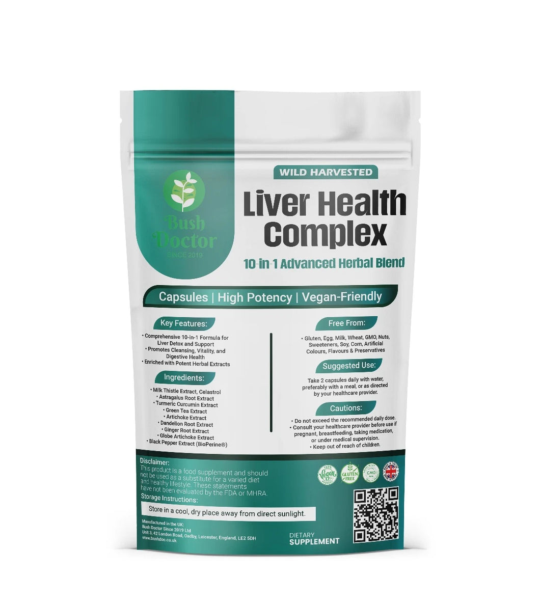 Liver Health Complex – 10-in-1 Advanced Herbal Blend | High Potency Capsules | Vegan-Friendly | Liver Detox & Support