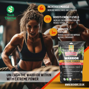 Unleash Your Inner Warrior with Bush Doctor - Warrior Extreme Powder: Elevate Performance, Boost Strength, and Conquer Challenges!