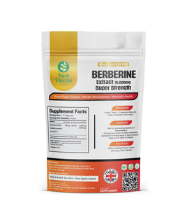 Berberine Extract Capsules 15,000mg | 25:1 High Strength | Vegan