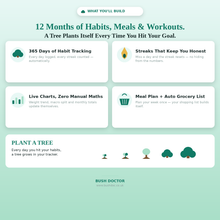 Laden Sie das Bild in den Galerie-Viewer, Plant-A-Tree Fitness Tracker | Gamified Weight Loss Planner

