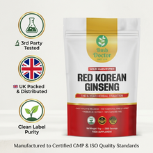将图片加载到图库查看器，Korean Red Ginseng Extract Powder – 100% Pure 6-Year-Old Red Panax Ginseng | 20:1 High-Potency Extract | Energy, Focus, and Immune Support
