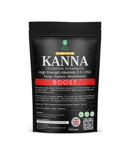 Kanna BOOST | High Strength Sceletium tortuosum Powder & Tea Cut | Wild-Harvested South Africa | Premium Herbal Quality UK