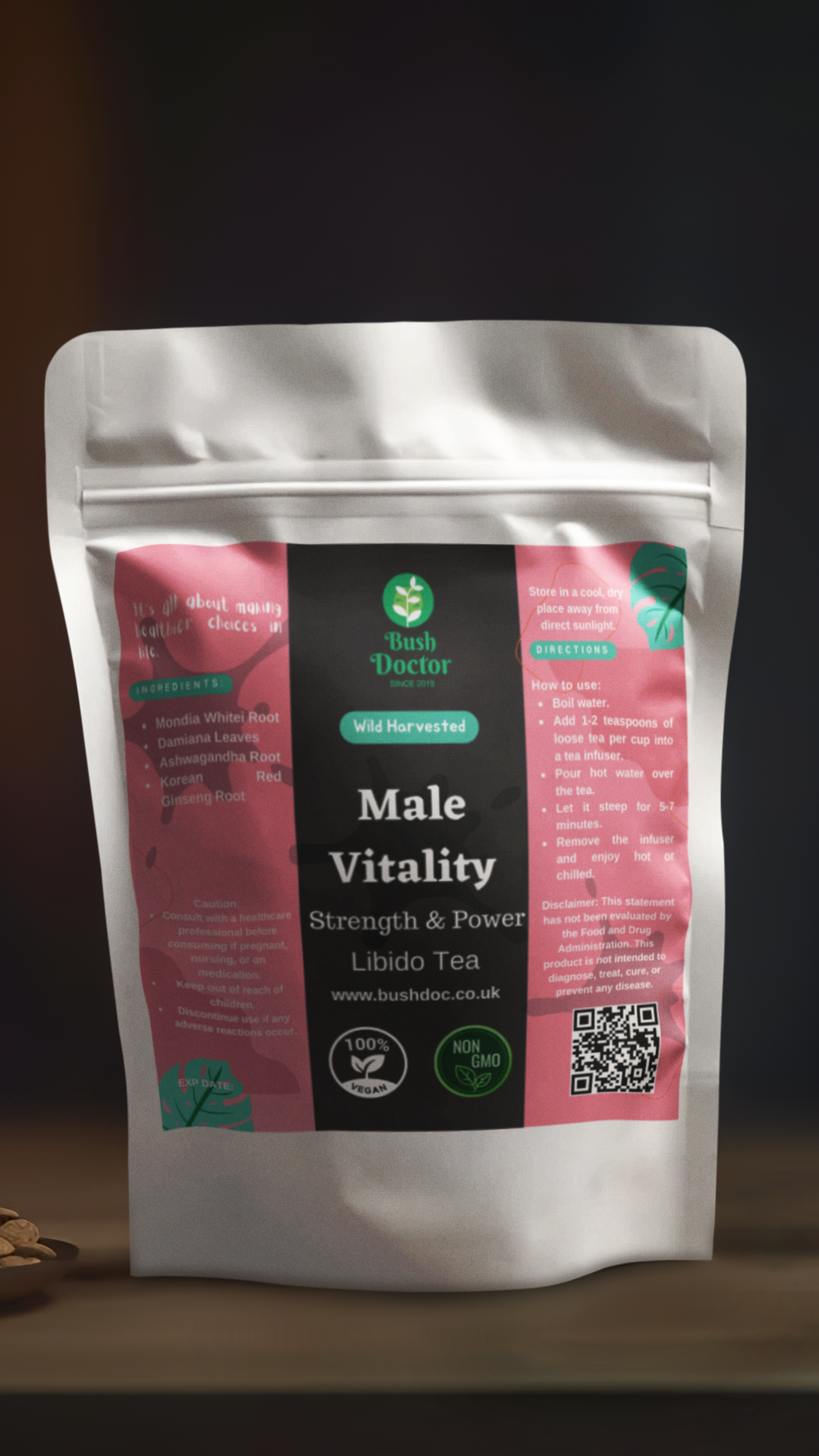 Enhance Men's Vitality Naturally - Libido Tea - Potent Blend  (Loose Leaf Tea)