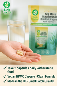 Sea Moss & Bladderwrack + Burdock Root Capsules | 102 Essential Minerals | Immune, Thyroid, and Detox Support