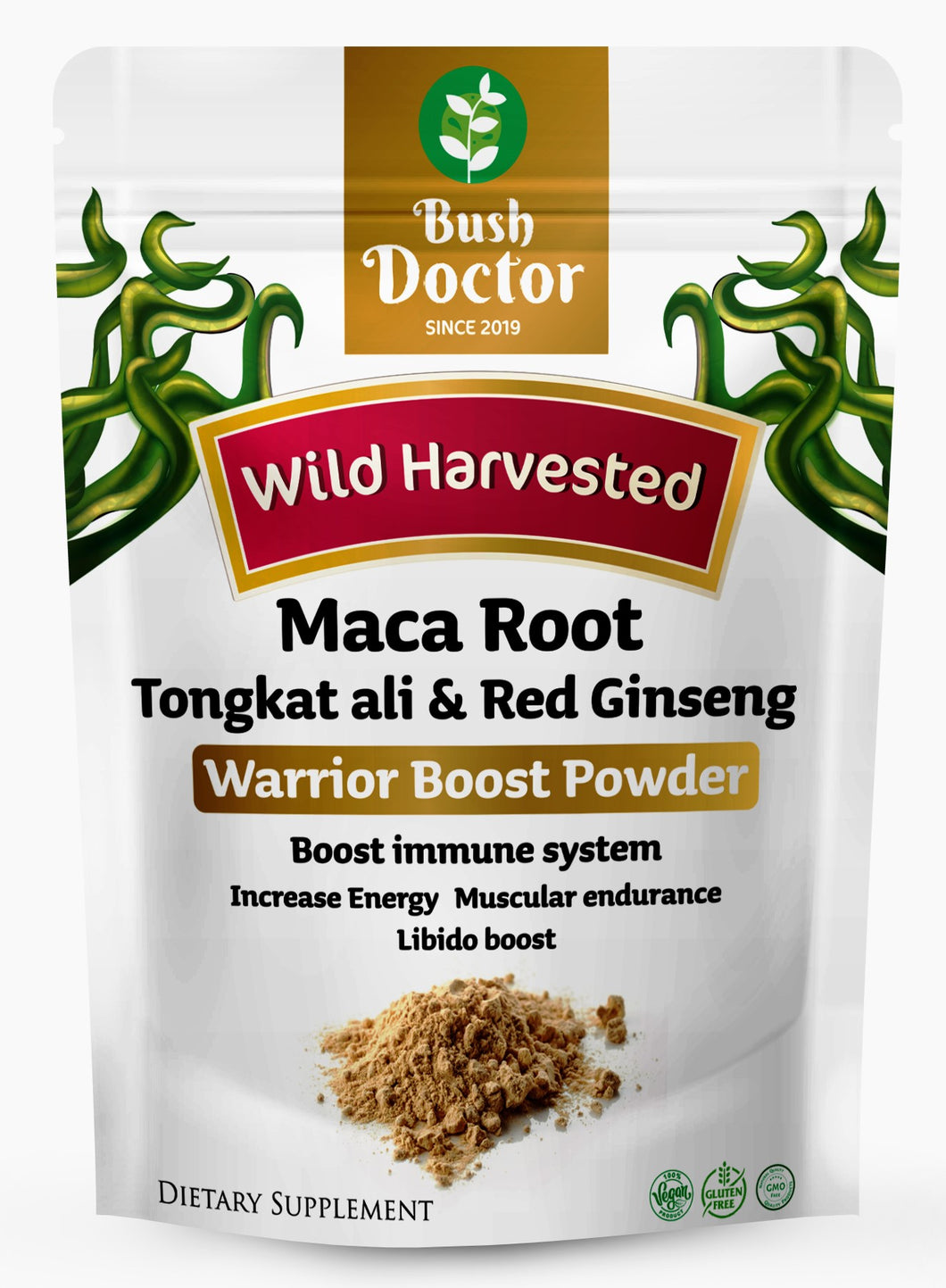 Maca Root Tongkat Ali & Red Ginseng Warrior Boost Powder