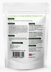 Lion’s Mane Mushroom Extract Capsules – 10,000mg with 240mg Polysaccharides | Brain, Memory, and Immune Support