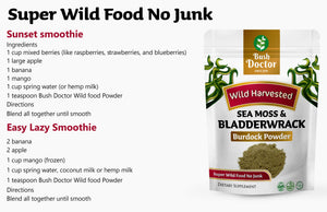Sea Moss and Bladderwrack +Burdock Super Wild food Powder