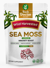 Load image into Gallery viewer, Sea Moss 200 Vegan Capsules Wild Harvested 102 Minerals Irish Moss Dr Sebi cell food alkaline super food
